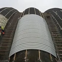detalle de la cubierta del palacio de deportes de Oviedo